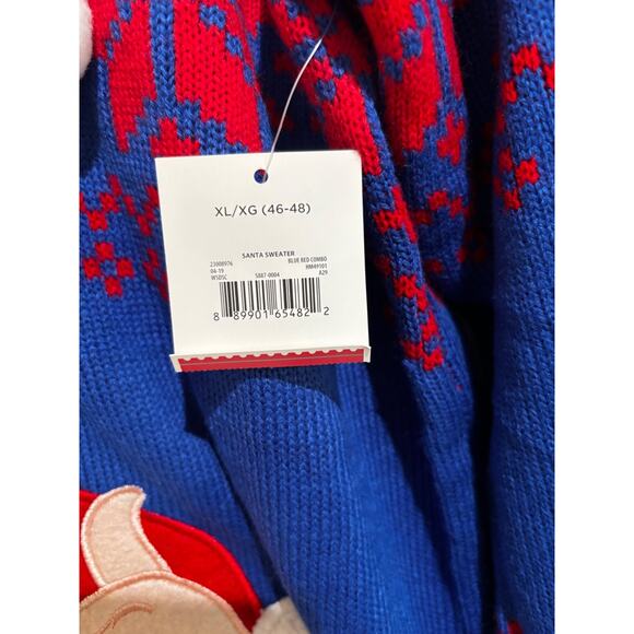 New‎ Holiday Time Ugly Christmas Sweater Santa & Drink Pouch Sz XL Nordic Glam - Picture 5 of 10